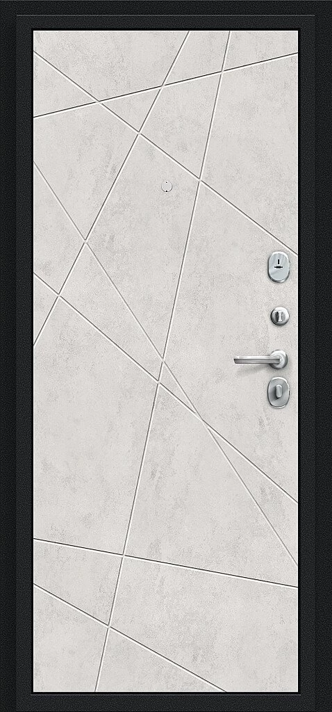 Входная дверь Граффити-5 Букле черное/Look Art BR4837 внутренняя сторона