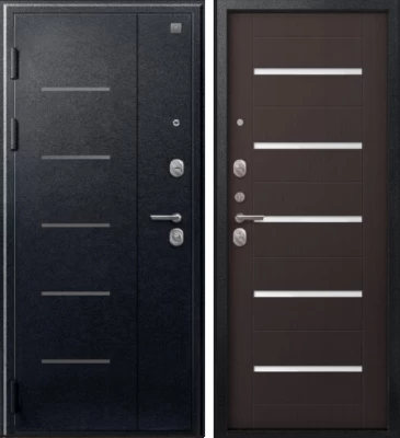 Дверь V-05 Черный муар - Темная лиственница