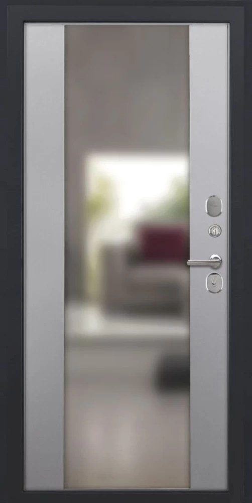 Входная дверь ДвериПРО Rosna Алиса (16мм, ПВХ софт грей, зеркало) DPRO196436 внутренняя сторона