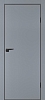 Межкомнатная дверь P-1 кромка ABS черная c 4-х ст. Серый матовый